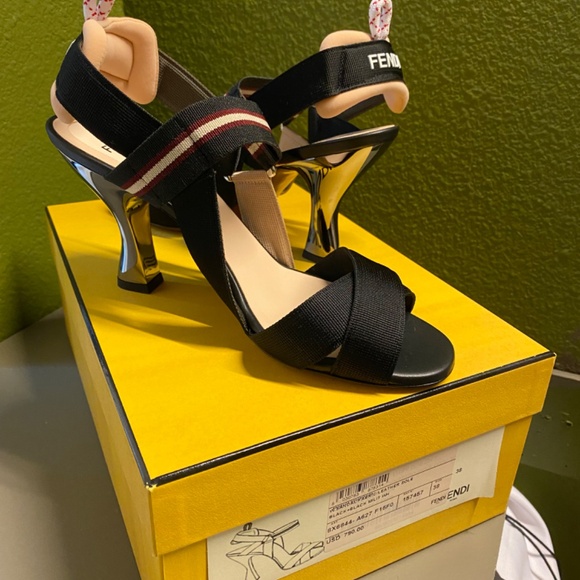 Fendi Colibri Strappy Canvas Sandals - Picture 5 of 5